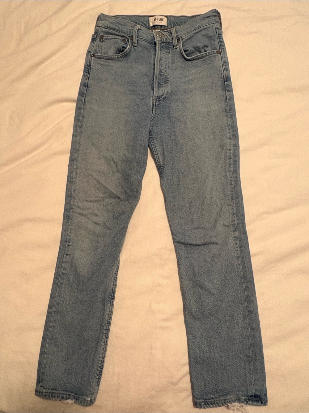 AGOLDE Riley Crop High Rise Straight Jeans - Size 25